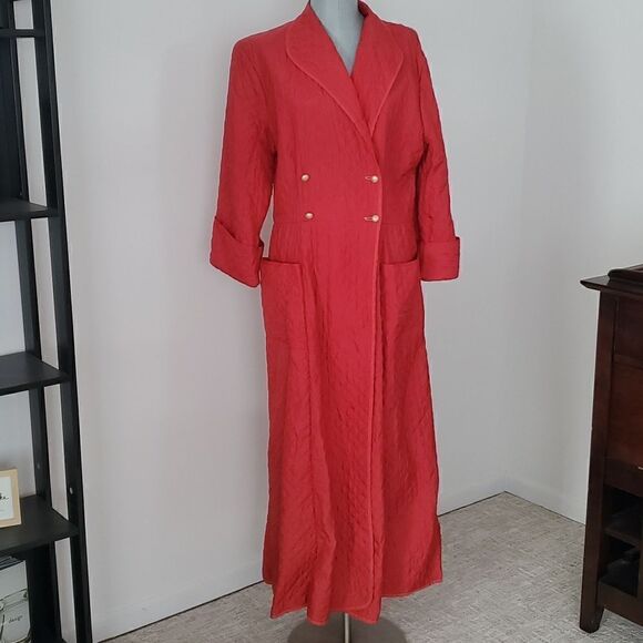 Barsarobe of Bemberg | Vintage Quilted House Coat Robe - Picture 1 of 9